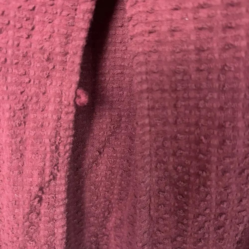 FREE PEOPLE WALKING IN HUECO Tie Back LONG SLEEVE Size Medium TOP RASPBERRY